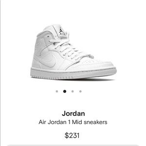 COPY - Nike Air Jordan 1 Mid White Snake Size 6